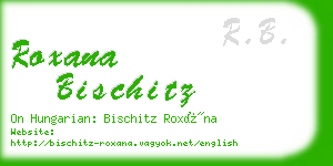 roxana bischitz business card